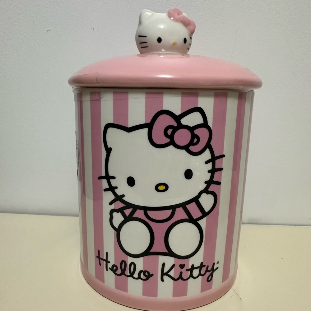 Hello Kitty glass cookie jar